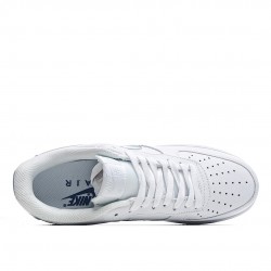 Nike Air Force 1 07 Low Trainers in White Blue 314219-131 Unisex Casual Shoes