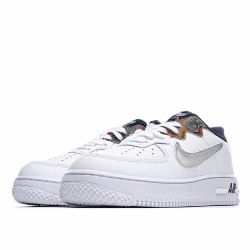 Nike Air Force 1 Low Unisex CN9838 100 White Silver Black Running Shoes 