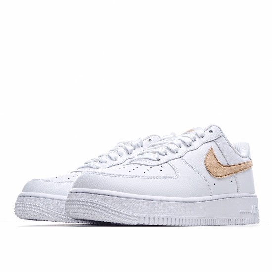 Nike Air Force 1 Low White Brown Running Shoes CW7567 101 AF1 Unisex