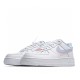 Nike Air Force 1 Low White Pink Blue CW1574-100 Womens Casual Shoes