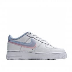 Nike Air Force 1 Low White Pink Blue CW1574-100 Womens Casual Shoes