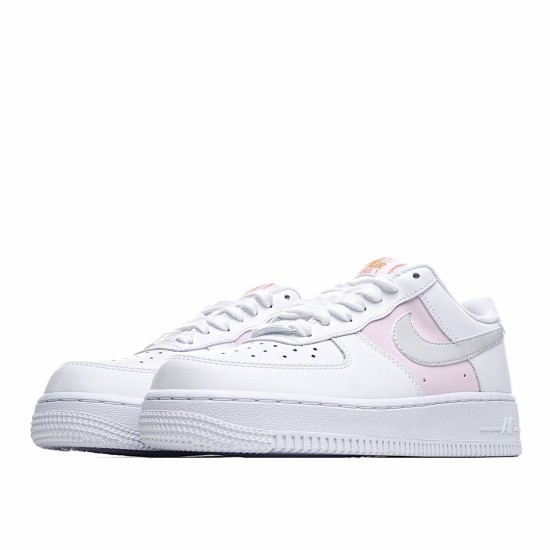 Nike Air Force 1 Low White Pink Silver CZ0369-100 Womens Casual Shoes