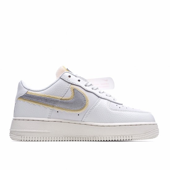 Nike Air Force 1 Low White Silver Yellow Running Sheos CZ8104 100 AF1 Unsiex