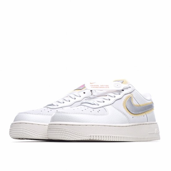 Nike Air Force 1 Low White Silver Yellow Running Sheos CZ8104 100 AF1 Unsiex