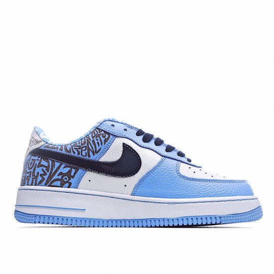 Nike Air Force 1 Prmclot White Black Blue Running Shoes AF1 Unisex BMB490-M5-C1