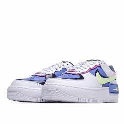 Nike WMNS Air Force 1 Shadow Womens CJ1641 100 Blue Yellow White Running Shoes 