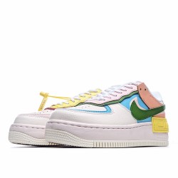 Nike WMNS Air Force 1 Shadow Womens CW2630 101 White Green Brown Yellow Running Shoes 