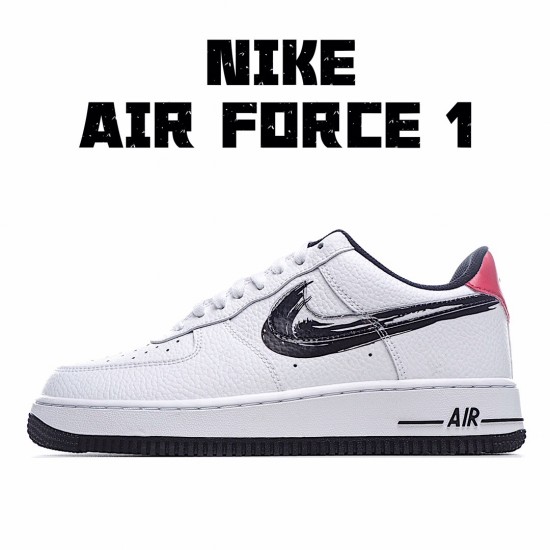 Nike Air Force 1 Low White Black Red Running Shoes DA4657 100 Unisex