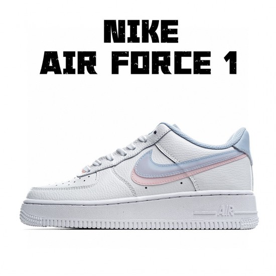 Nike Air Force 1 Low White Pink Blue CW1574-100 Womens Casual Shoes