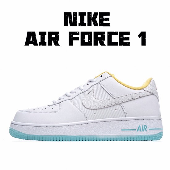 Nike Air Force 1 Low White Yellow Blue Running Shoes CZ8132 100 Unisex AF1