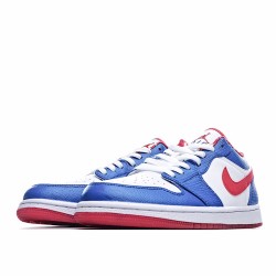 Air Jordan 1 Low Blue White Red Jordan 309192 161 Unisex AJ1 Casual Shoes 