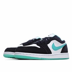 Air Jordan 1 Low Black White Blue CQ9828-131 Unisex Running Shoes