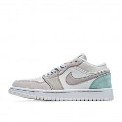 Air Jordan 1 Low Gray Green White Casual Shoes CV3043 100 AJ1 Unisex Jordan 