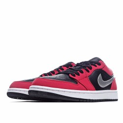 Air Jordan 1 Low Red Black Casual Shoes 553558 036 AJ1 Unisex Jordan 