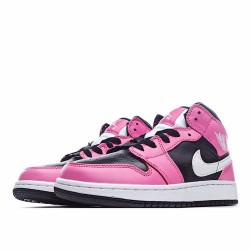 Air Jordan 1 Mid Pinksicle Unisex Pink White Black AJ1 Jordan 