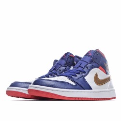 Air Jordan 1 Mid SE USA Blue White BQ6931 104 AJ1 Unisex Jordan 