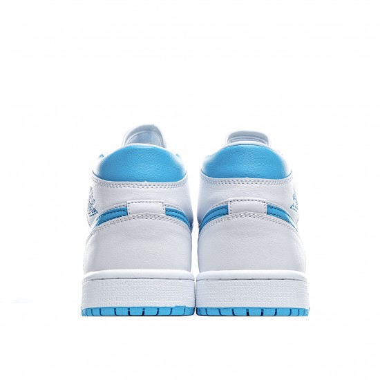 Air Jordan 1 Mid UNC White Blue BQ6472 114 AJ1 Jordan