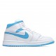 Air Jordan 1 Mid UNC White Blue BQ6472 114 AJ1 Jordan