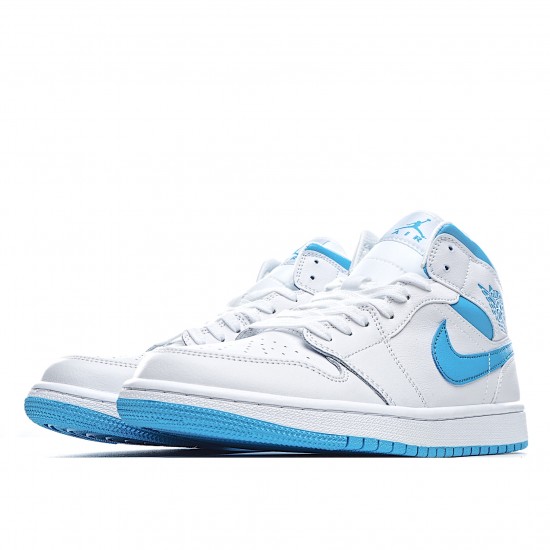 Air Jordan 1 Mid UNC White Blue BQ6472 114 AJ1 Jordan