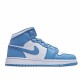 Air Jordan 1 Retro Mid UNC Blue White 554724-106 Unisex AJ1 Jordan