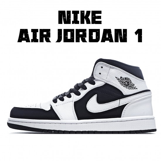 Air Jordan 1 Mid Tuxedo Black White 554724 113 AJ1 Unisex Jordan