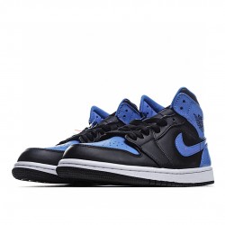 Air Jordan 1 Mid Royal Paint Splatter 554724-048 Unisex AJ1 Jordan