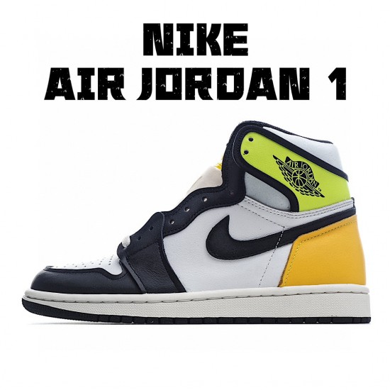 Air Jordan 1 Retro Black Yellow White Green 555088-118 Unisex AJ1 Jordan