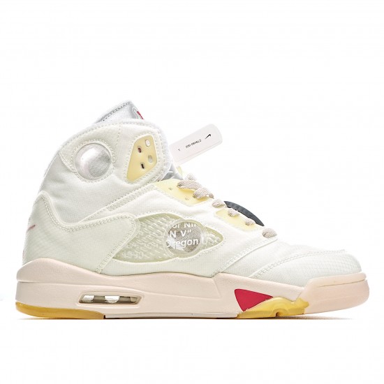 Air Jordan 5 x off white Yellow Jordan CT8480 002 Mens AJ5