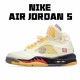 Air Jordan 5 x off white Yellow Beige DH8565 100 AJ5 Mens Jordan