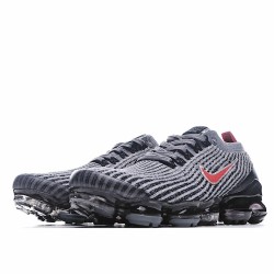 Nike Air VaporMax Flyknit 3.0 Gray Red AJ6900 012 Unisex Running Shoes 