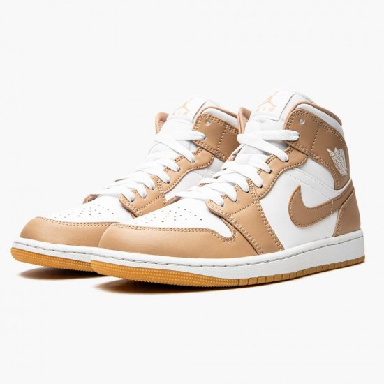 Air Jordan 1 Mid Tan Gum Tan/White/Gum 554724-271