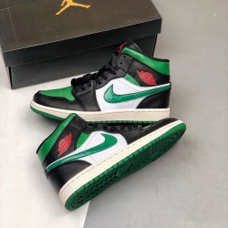 Air Jordan 1 Mid Pine Green Black/Gym Red/White/Pine Green 554724-067