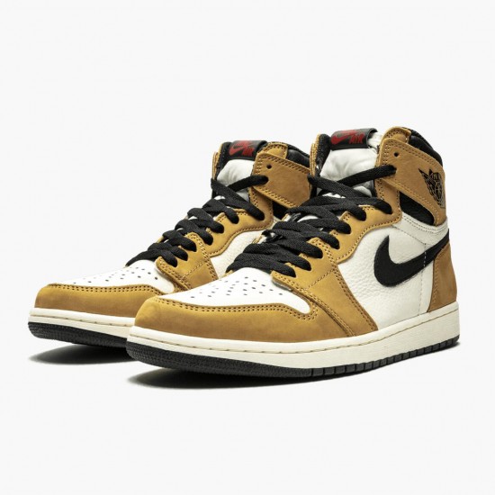 Air Jordan 1 Rookie of the Year Golden Harvest/Black Sail 555088-700