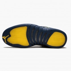 Air Jordan 12 Retro Michigan College Navy/Amarillo BQ3180-407