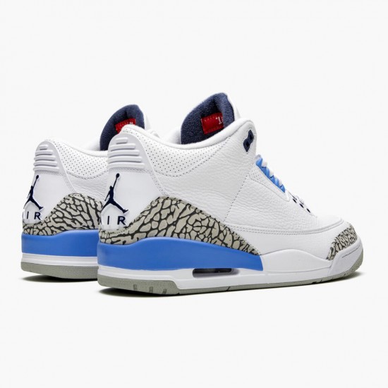 Air Jordan 3 Retro UNC White/Valor Blue Tech Gray CT8532-104