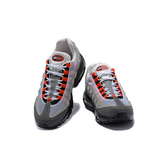 Mens Nike Air Max 95 OG Grey Red Sneakers AT2865-100