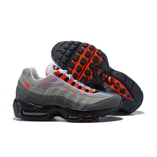 Mens Nike Air Max 95 OG Grey Red Sneakers AT2865-100