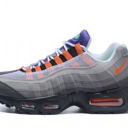 Womens/Mens Nike Air Max 95 OG QS Blacksafety Orangevolt Sneakers 810374-078