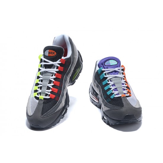 Womens/Mens Nike Air Max 95 OG QS Blacksafety Orangevolt Sneakers 810374-078