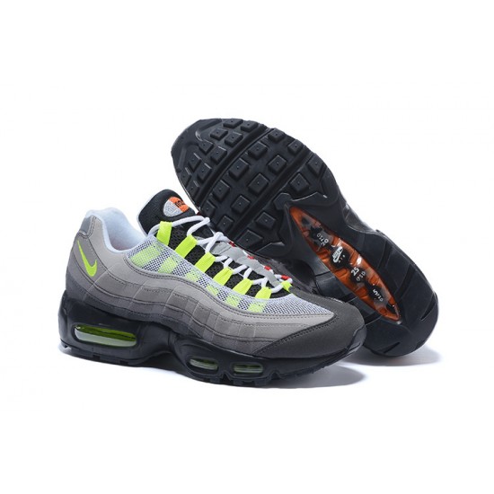 Womens/Mens Nike Air Max 95 OG QS Blacksafety Orangevolt Sneakers 810374-078