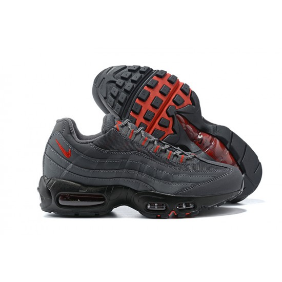 Mens Nike Air Max 95 TT Grey Red and Black Sneakers