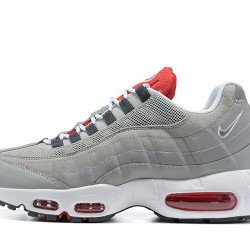 Mens Nike Air Max 95 TT Grey White and Red Sneakers 