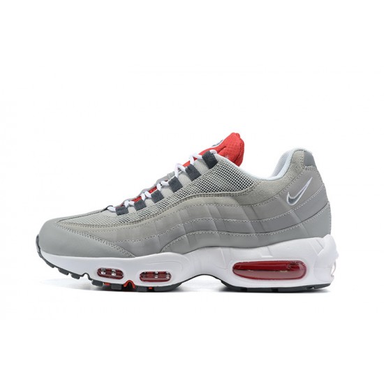 Mens Nike Air Max 95 TT Grey White and Red Sneakers