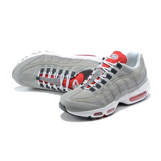 Mens Nike Air Max 95 TT Grey White and Red Sneakers