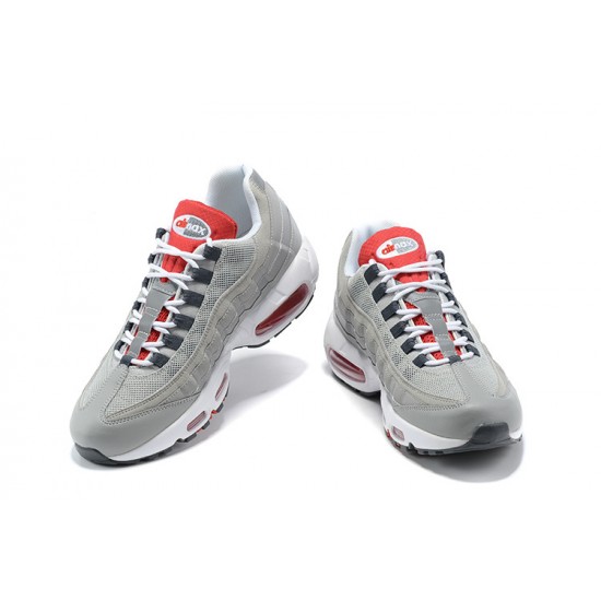 Mens Nike Air Max 95 TT Grey White and Red Sneakers