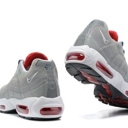 Mens Nike Air Max 95 TT Grey White and Red Sneakers 