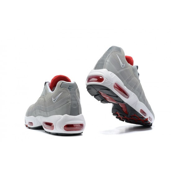 Mens Nike Air Max 95 TT Grey White and Red Sneakers