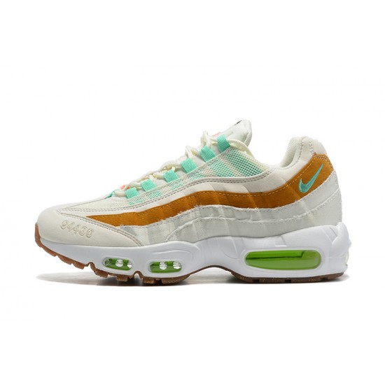 Mens Nike Air Max 95 TT White  Green Brown Sneakers CZ0154-100