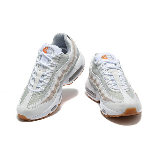 Mens Nike Air Max 95 TT White Grey and Orange Sneakers DM0011-100