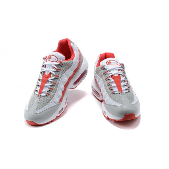 Mens Nike Air Max 95 TT White Red and Grey Sneakers